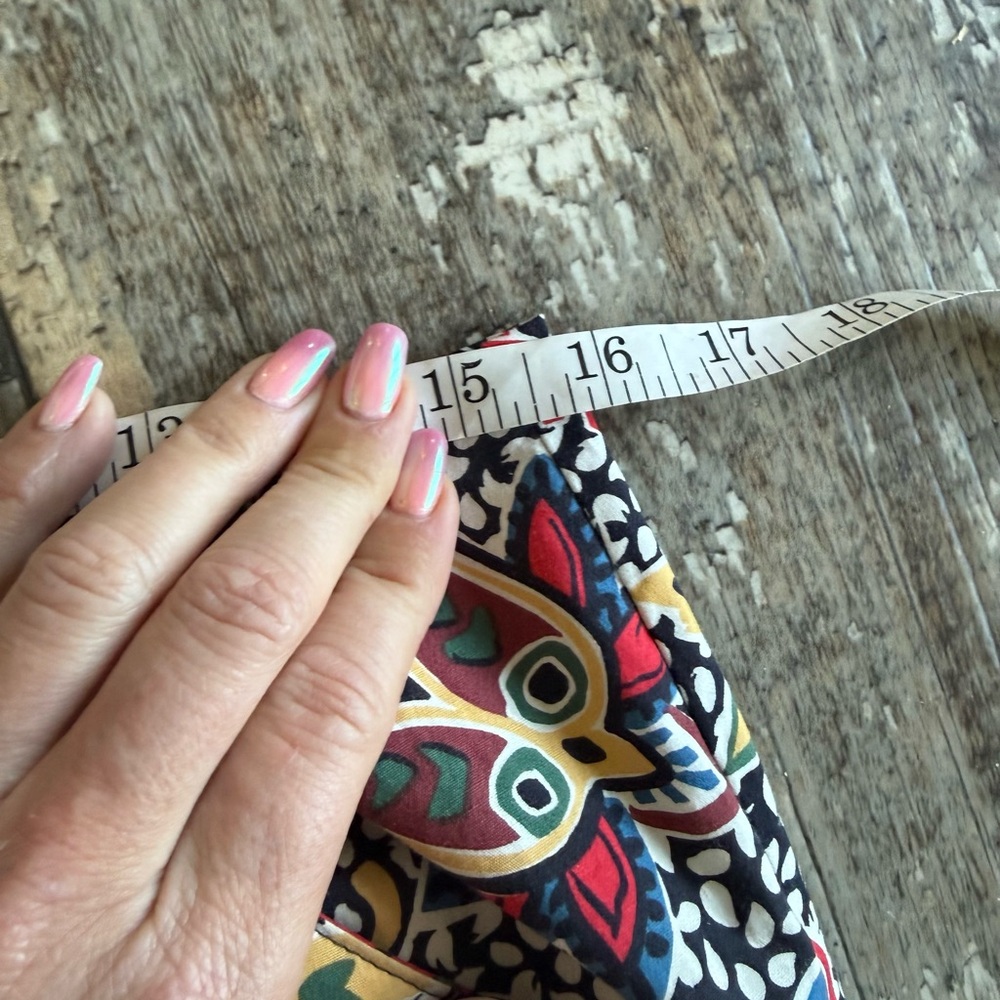 Vintage faux wrap maxi skirt paisley tribal print w/ pockets - M - Picture 4 of 7